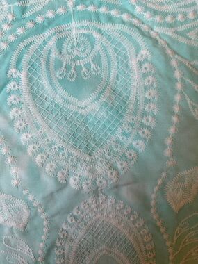 Chico's Mint Green Embroidered Top